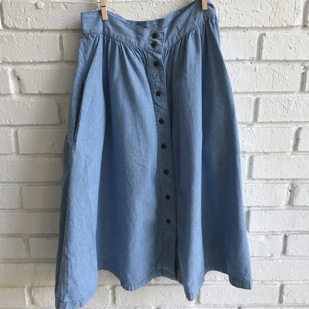 Madewell denim skirt